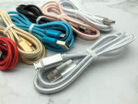 Kabel Data V8 Heavy Metal Braided Microusb Android dengan Selubung PVC, Kabel USB untuk Xiaomi Tipe-C, Kabel Pengisi Daya Komputer