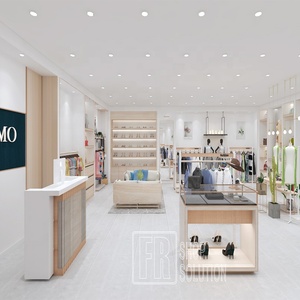 Mur Monté En Métal Or Boutique Porte-Vêtement Vêtements pour Design D'intérieur Femmes Magasin De Vêtements - Product Image 5