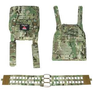 Gilet tactique ajustable porte-plaques en polyester 1000D MOLLE pour entraînement extérieur - Product Image 4