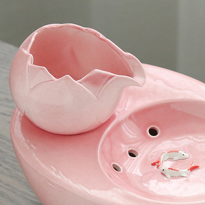 ZMaker 1L <strong>Ceramic</strong> Dog Drinking Dispenser Custom Pet Automatic Bowl <strong>Cat</strong> Water <strong>Fountain</strong> - Product Image 4