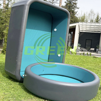 Grande piscine gonflable pour l'extérieur pour la fête de l'arrière-cour Piscine de spa gonflable verte extérieure forte