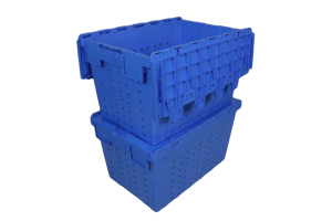 JOIN PP Nested Plastic Logistic Moving Box Industry <strong>Stack</strong> Turnover Oblique <strong>Container</strong> Large Storage <strong>Crates</strong> with Lids - Product Image 5