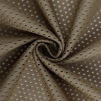Tissu en maille polyester respirant et léger anti-infrarouge Wolf 120 g/m² marron, séchage rapide, évacuation de l'humidité, pour écharpe tactique