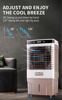 Refroidisseur d'air évaporatif portable Cool Breeze, alimenté par courant alternatif, 8000 m3/h, commande mécanique, silencieux, pour la chambre, le bureau, le garage, l'extérieur