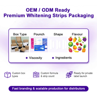 Tiras Blanqueadoras Dentales Luxsmile V34 Marca Privada Color Morado OEM, 42 Tiras Avanzadas para Dientes Brillantes, Uso Diario, Portátiles