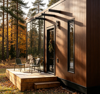 Maison Modulaire Préfabriquée, Serre Design, Toit à Panneaux Solaires, Panneau Sandwich Respirant, Cabine Mobile Économe en Énergie