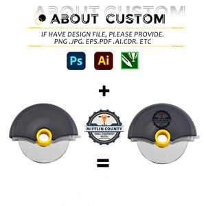 Cuchillo para Pizza con Protector de Cuchilla de Seguridad 304, Cuchillo para Pizza con Logotipo Personalizado, Mini Cortador de Pizza para Artículos Promocionales al por Mayor - Product Image 2