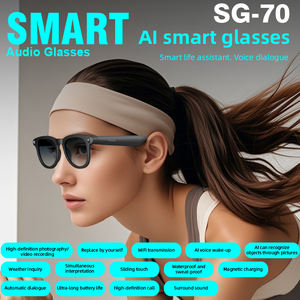 Gafas inteligentes con cámara <span class=keywords><strong>Chat</strong></span> GPT Música Llamada ENC Cancelación de ruido Gafas de sol AI Traducir Gafas deportivas 2017 - Product Image 2