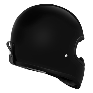 グラスファイバー製レトロフルフェイスヘルメット - 3C&DOT認証済み、ブラック - Product Image 4