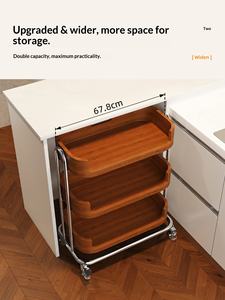 Carrello Portafrutta e Verdura da Cucina, Cestino per Verdure di Grande Capacità, Carrello Mobile per Conservazione Frutta e Verdura - Product Image 3