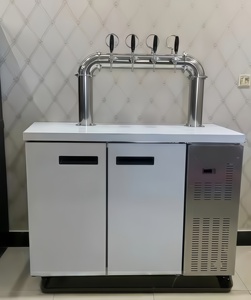 Máquina de Cerveza de Barril en Forma de T de Acero Inoxidable Personalizada con 4 Grifos, Refrigerador de Barriles de Doble Puerta Refrigerado para Hostelería - Product Image 3