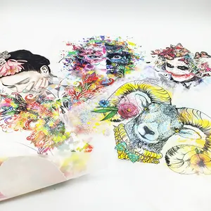 미리 인쇄 된 꽃 멕시코 소녀 나비 동물 새 인쇄 전송 맞춤형 plastisol 실크 스크린 인쇄 T 셔츠 전송