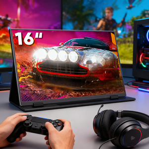 <span class=keywords><strong>Monitor</strong></span> sentuh portabel 16 "144Hz, SRGB 2560x1600 100% untuk Gaming dan desain, FreeSync HDR10, tipe ganda, dudukan VESA - Product Image 1