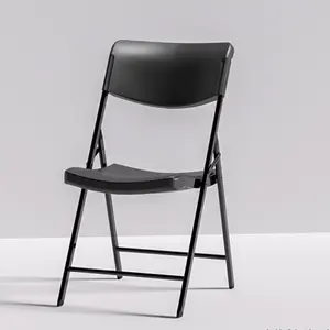 Cadeira dobrável de plástico bjflamingo, cadeira portátil para treinamento, escritório, festa em casa