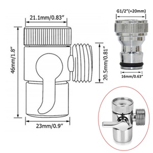 Faucet <b>Adapter</b> to G1/2 Hose <b>Adapter</b> with Quick Connector Nozzle Washing Machine Connector Faucet Diverter <b>Switch</b> Valve - Product Image 2