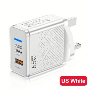 High Quality Wholesale UK US EU <b>Plug</b> PD 65W Gan USB A+<b>C</b> Adapter for Phones - Product Image 2