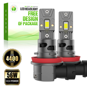 Ventilateur silencieux Y5C de qualité supérieure, refroidissement 56W 4400Lm 6500K, lumière LED H11 super brillante pour <span class=keywords><strong>éclairage</strong></span>s de conduite sûrs en banlieue et sur autoroute - Product Image 1