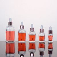 10ml 20ml 30ml 50ml 100ml sérum argent clair huile cosmétique compte-gouttes verre compte-gouttes flacon avec compte-gouttes