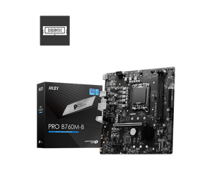 Placa base MSI PRO 1700 DDR5 4 para juegos, placa base Intel compatible con CPU 13400F B LGA, Memoria Dual - Product Image 1