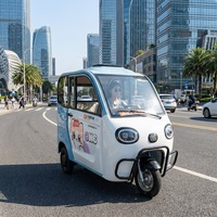 Scooter électrique à 3 roues entièrement fermé pour adultes - Tricycle électrique à faible vitesse 30-50 km/h, autonomie de 90 km, aucun permis de conduire requis