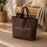 Sacs fourre-tout surdimensionnés avec logo personnalisé, en toile de coton, réutilisables, durables, grands sacs de courses, sacs sportifs pour le yoga et le pilates