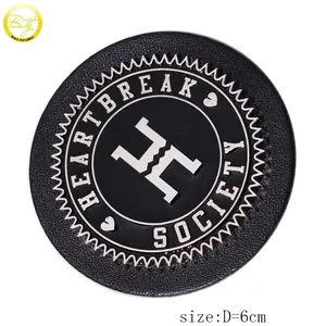 Custom Made Jeans Pu Labels Clothing Sewing Accessory Letter Patches Embossed Name Leather Tags Logos For Hats