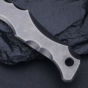 Couteau de poche à lame fixe en acier D2 personnalisable, DIY, OEM, pour la survie en plein air, design tactique multifonctionnel, chasse - Product Image 3