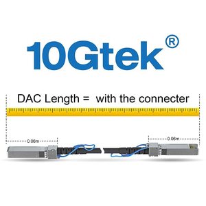 สายเคเบิล 10Gtek 10G SFP DAC 10GBASE-CU แบบ Passive Direct Attach Copper Twinax ความยาว 0.25 เมตร (0.82 ฟุต) ผลิตในจีน รุ่น CAB-10GSFP-P0.25M - Product Image 5