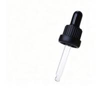 En stock – Bouchon à vis en plastique côtelé avec bulbe en caoutchouc, compte-gouttes anti-fuite pour flacon d'huile essentielle, de sérum ou de cosmétique