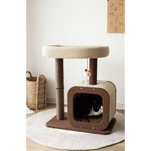 आप मुझे 27 'एच 27' एच 'पेट का पेड़ प्राकृतिक कागज की रस्सी खरोंच और जूट कपड़े पेच कैट - Product Image 3