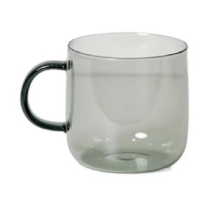 Tazza in Vetro Soffiato a Mano Grigio Fumo Personalizzata per Casa, Hotel, Ufficio, Tazza da <span class=keywords><strong>Caffè</strong></span> in Vetro Borosilicato Colorato con Manico - Product Image 1