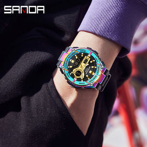 Nuevo Reloj Deportivo SANDA 3123 para Hombre y Mujer, Digital LED, Resistente al Agua y a Golpes, Electrónico y Colorido - Product Image 3