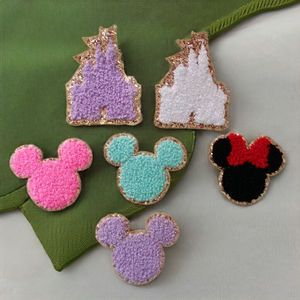 फ़ज़ी इंद्रधनुष क्लाउड ग्लिटर एज, चेनली हेलोलिन कढ़ाई पैच पर जादुई लोहा, बैकपैक जैकेट बच्चों के कपड़े डिय शिल्प - Product Image 4