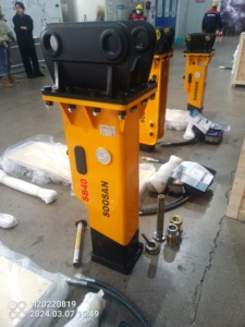 Soosan SB 40 Martillo Hidráulico Tipo Caja para Excavadoras de 4-7 Toneladas, para Motor de Cargadora Bobcat y Componentes Principales de Cincel - Product Image 6