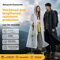 Imperméable de randonnée portable à capuche en EVA pour garçons et adultes, épaissi, imperméable, une pièce, avec visière, pour usage extérieur