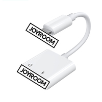 Joyroom Chargeur Câble Adaptateur Splitter 8pin usb à 3.5mm Aux Prise Casque pour iPhone 7/7 Plus/8/8 Plus/X/iPad/iPod Touch