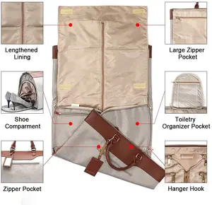 Hanging Suitcase Suit Convertible Carry On Garment Bag For Girl Women Portable Garment Travel Duffel Bag Travel Garment Bag