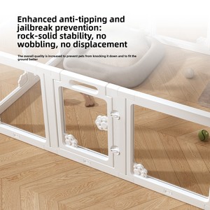 <span class=keywords><strong>Barrière</strong></span> transparente en acrylique Panorama pour animaux de compagnie, idéale pour les chiens de petite et moyenne taille, utilisable comme clôture, cage intérieure ou lit pour animaux de compagnie. - Product Image 4