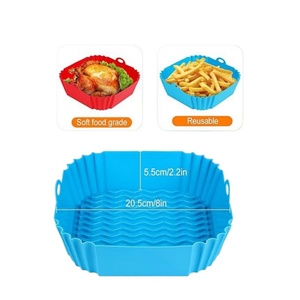 Factory Customized Multiple Sizes 6-Piece Disposable <b>Silicone</b> Air Fryer Liners for <b>Baking</b> Dishes & Pans - Product Image 4