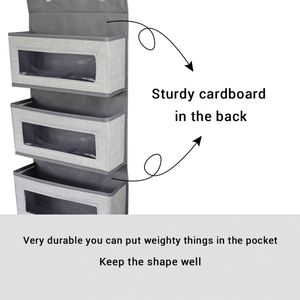Houseware Sale Wall Mounted 4 Pockets Office Supplies <b>Storage</b> Holder Pocket Chart Over the Door Hanging <b>File</b> Organize - Product Image 6