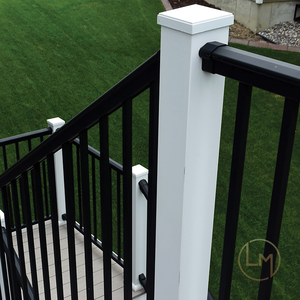 Clôture moderne en aluminium noir et fer forgé pour balcon et rampes d'<span class=keywords><strong>escalier</strong></span> - Résistante à l'eau et à la rouille, installation facile DIY - Product Image 6