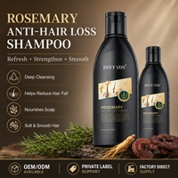 Shampoing Personnalisé au Romarin Anti-Chute de Cheveux, Stimulateur Naturel de Croissance Capillaire, Rouleau Dermique Masseur de Cuir Chevelu, Alternative Prête à l'emploi à 5% pour la Croissance des Cheveux