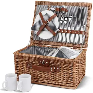 Wicker Basket Wine Picnic Table Best Collapsible Storage Shopping Service For 6 Suitcase Plastic Soft Resin Drinks