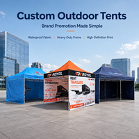 Carpa Plegable Personalizada de 10x10 con su Logotipo, Carpa Impermeable para Publicidad, Stand Promocional con Impresión Personalizada