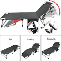 Lit de camping pliable portable WOQI, lit de plage en métal, lit simple en métal, vente promotionnelle, lit de camping pliable de luxe pour adultes, pour l'extérieur