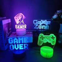PS4 play station icone lampada da notte leggera 3d