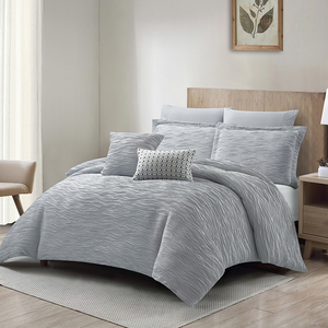 Jacquard Home Textile 5pcs <span class=keywords><strong>Vintage</strong></span> Gaufre <span class=keywords><strong>Couette</strong></span> Ensemble Super King Queen King Disponible Brodé Housse <span class=keywords><strong>de</strong></span> <span class=keywords><strong>Couette</strong></span> - Product Image 1