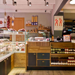 Vitrine de barre en bois massif minimaliste moderne avec éclairage LED-Service d'usine pour les magasins de détail - Product Image 3