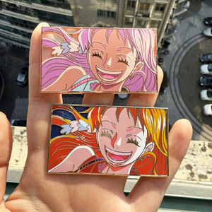 Felton personnalisé dessin animé vitrail Transparent émail broche Anime personnages mignon dur émail broches - Product Image 3