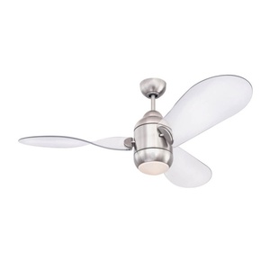 52 inch LED <b>ceiling</b> <b>fan</b> <b>with</b> light, 3 solid wood blades, 6 wind speeds, <b>remote</b> control operation, perfect for dining - Product Image 1